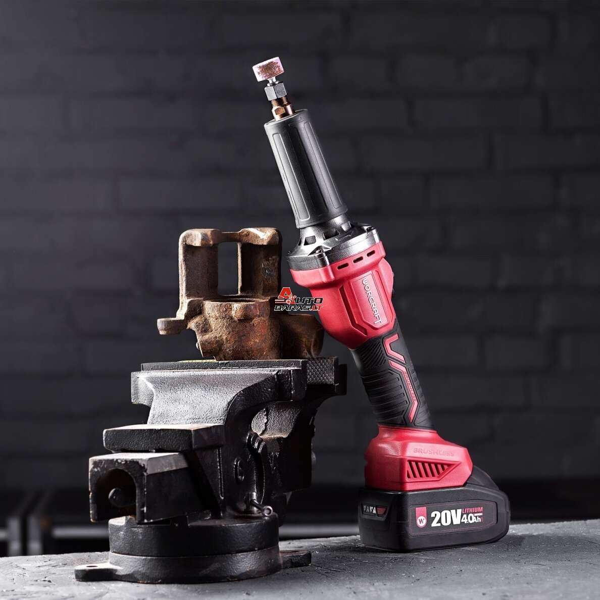 WORCRAFT Akumuliatorinis mini tiesinis šlifuoklis 6mm 20V LI-ION 7