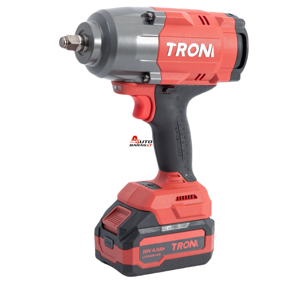 TROM Akumuliatorinis smūginis suktuvas 1/2'' 20V LI-ION 1800nm 2x 6.0ah (Tinka MAKITA 18v akumuliatoriai)