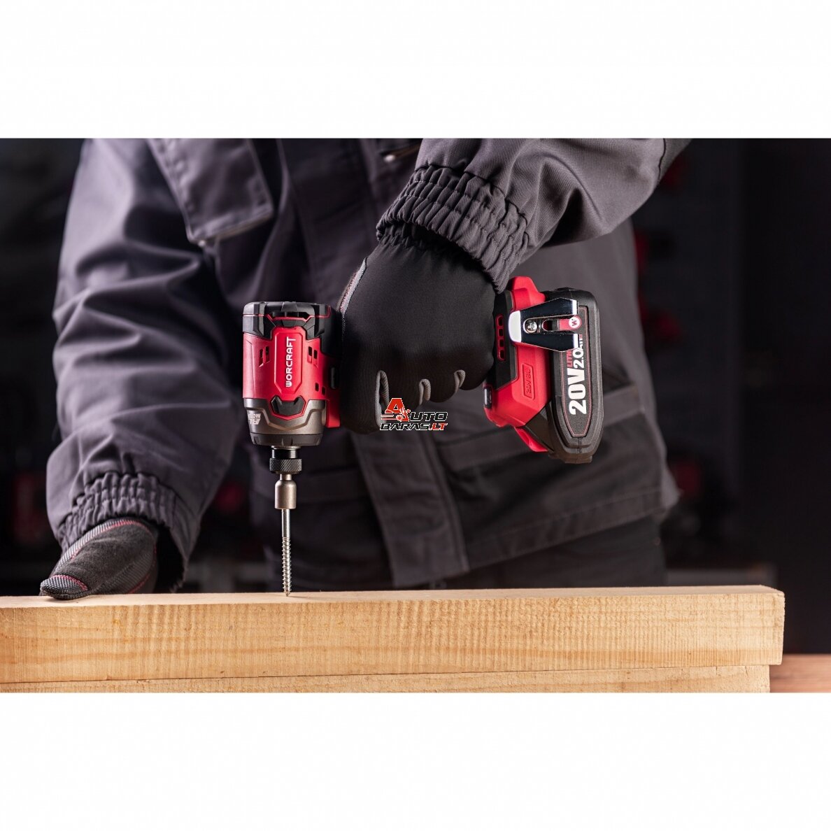 WORCRAFT Akumuliatorinis smūginis suktuvas 1/4'' HEX 20V LI-ION (plastikinė dėžė) 13