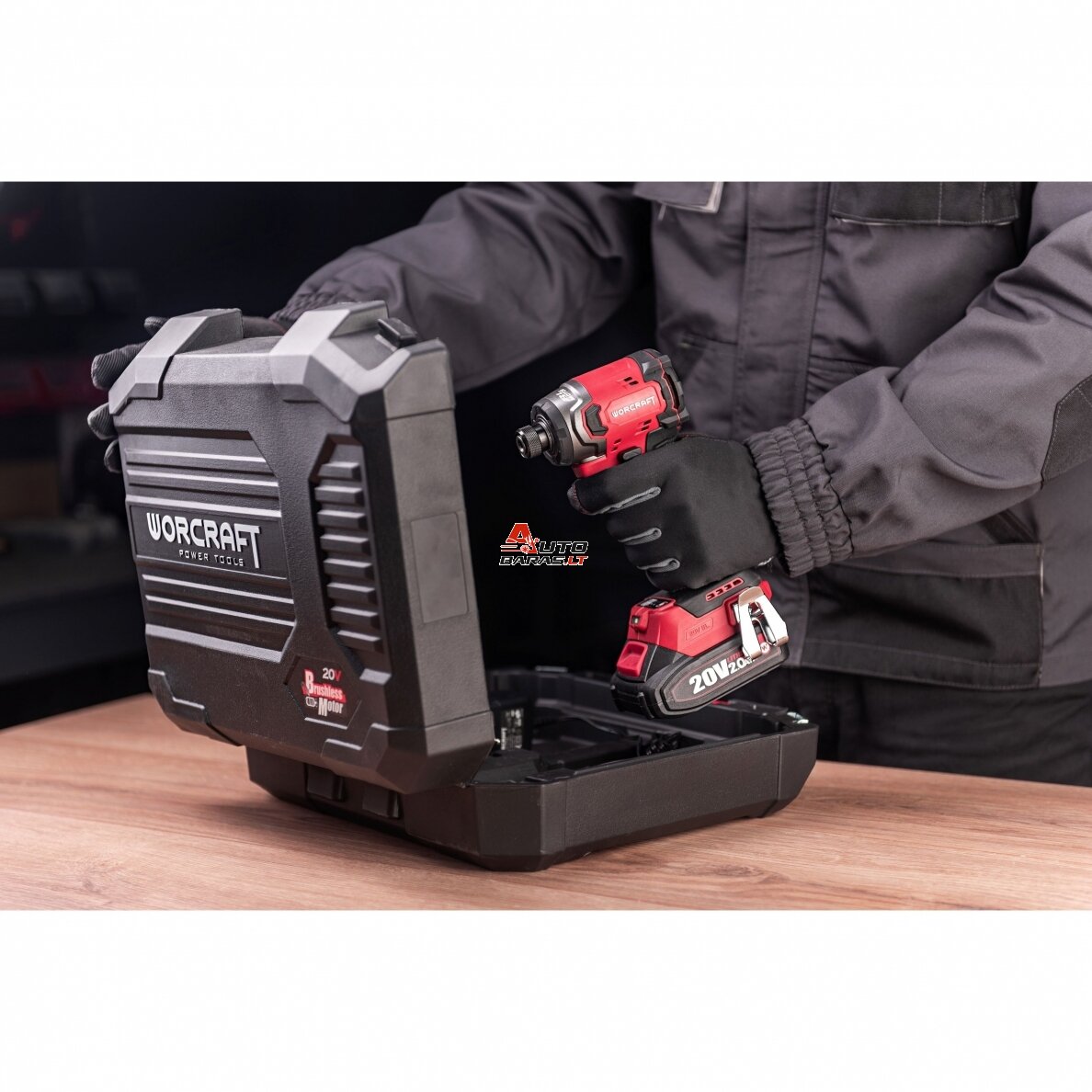 WORCRAFT Akumuliatorinis smūginis suktuvas 1/4'' HEX 20V LI-ION (plastikinė dėžė) 6