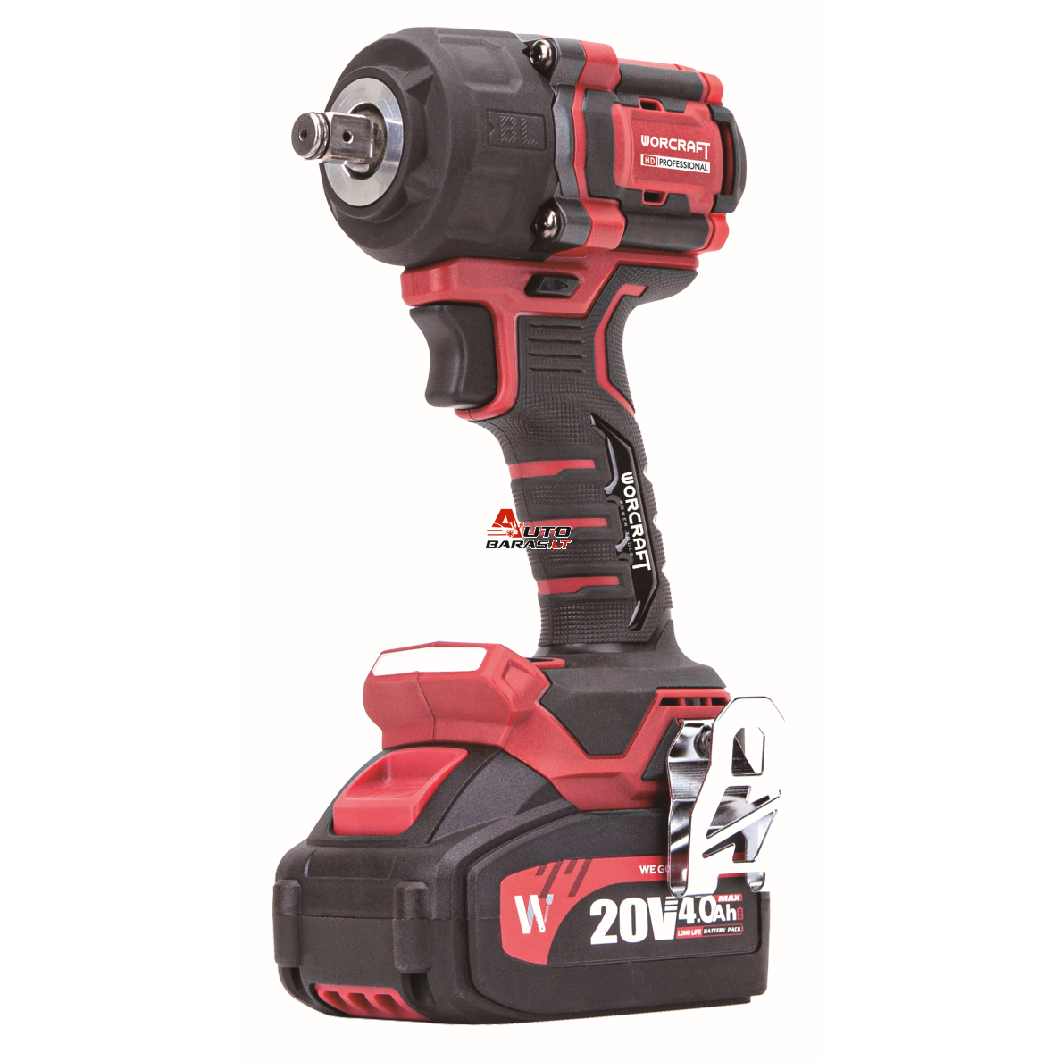 Akumuliatorinis smūginis veržliasukis 1/2'' 750Nm WORCRAFT 20V LI-ION (plastikinė dėžė) 1