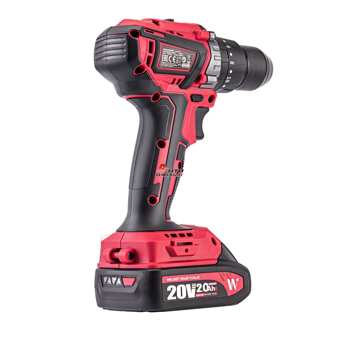 WORCRAFT Akumuliatorinis suktuvas-gręžtuvas 20V LI-ION, 2x2.0Ah (pl.dėž) CHD-S20LiB 5