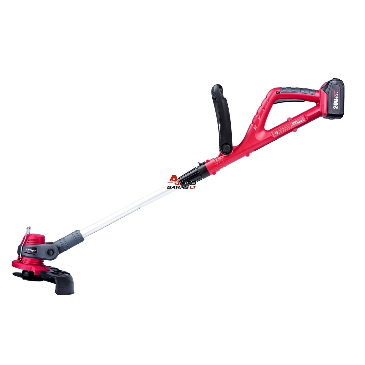 WORCRAFT Akumuliatorinis trimeris su priedais 20V LI-ION 4.0ah 1