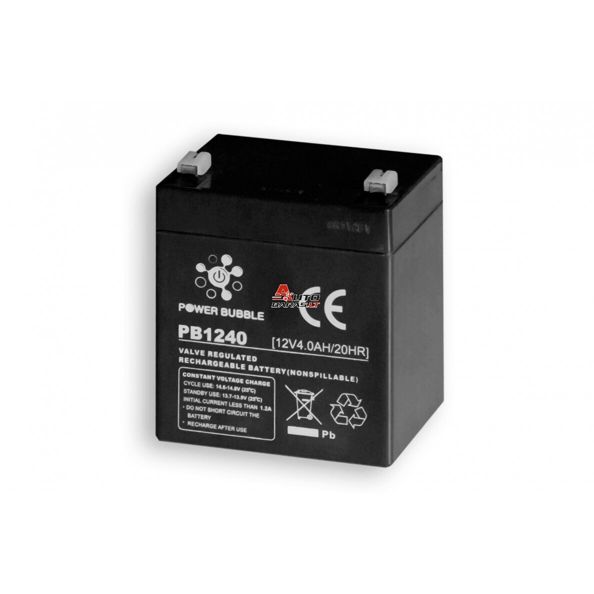 Akumuliatorius POWER BUBBLE 4Ah 12V