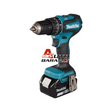 Akumuliatorinis gręžtuvas su kalimo funkcija 18V 5Ah Makita DHP485RTJ