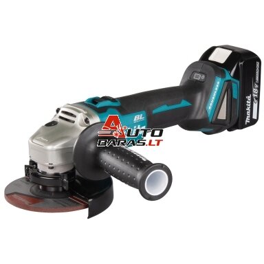 Akumuliatorinis kampinis šlifuoklis 18V Makita DGA506RTJ