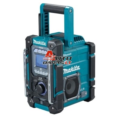 Akumuliatorinis radijas 12–18V Makita DMR301 (DAB/DAB+, Bluetooth, IP64, be akumuliatoriaus ir kroviklio)