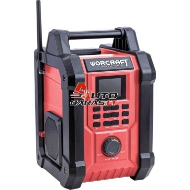 Akumuliatorinis radijas su BT WORCRAFT 20V LI-ION Akumuliatorinis radijas su BT WORCRAFT 20V LI-ION