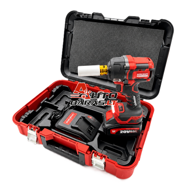 Akumuliatorinis smūginis veržliasukis 1/2'' 750Nm WORCRAFT 20V LI-ION (plastikinė dėžė)