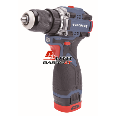 Akumuliatorinis suktuvas-gręžtuvas WORCRAFT su priedais 16.8V LI-ION (pl.dėž.)