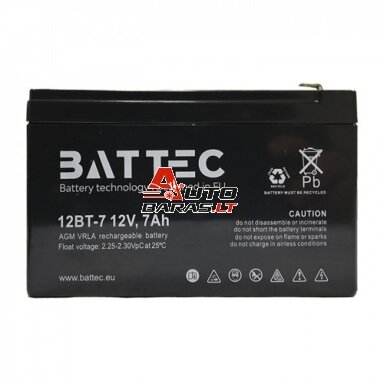 Akumuliatorius BATTEC 7Ah 12V