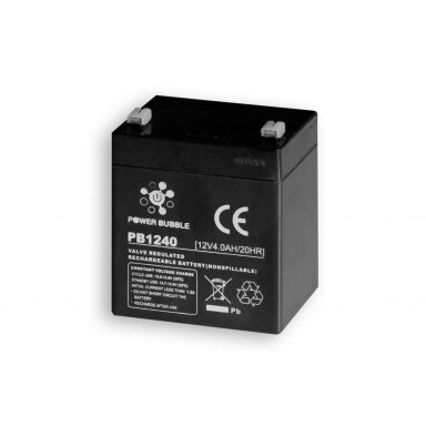 Akumuliatorius POWER BUBBLE 4Ah 12V Akumuliatorius POWER BUBBLE 4Ah 12V