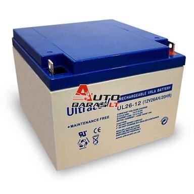 Akumuliatorius Ultracell UL26-12 (26 Ah, 12V) Akumuliatorius Ultracell UL26-12 (26 Ah, 12V)