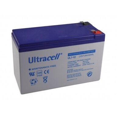 Akumuliatorius Ultracell UL7-12F2 Akumuliatorius Ultracell UL7-12F2