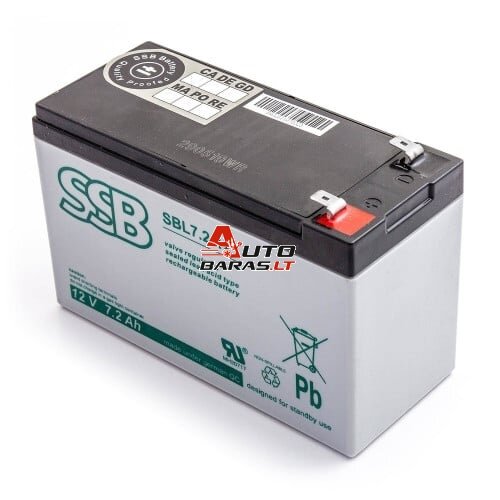 Akumuliatorius SSB SBL (7.2Ah, F1, 12V)