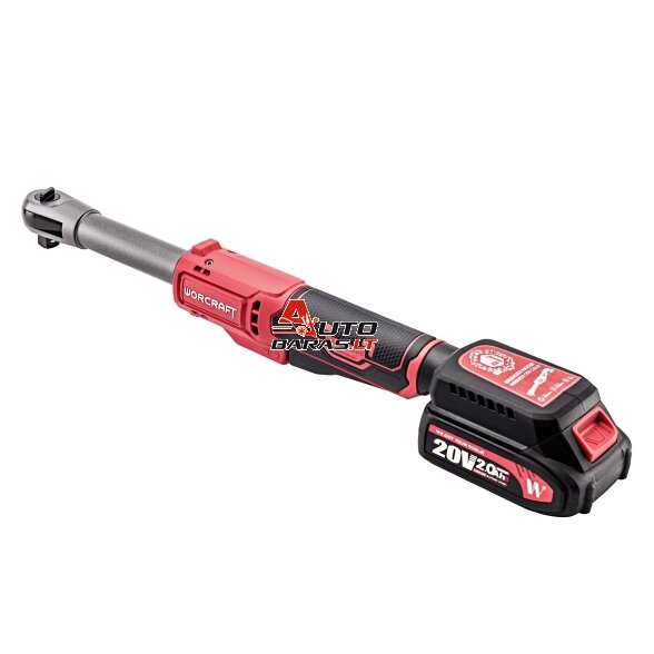 Akumuliatorinė smūginė terkšlė WORCRAFT 1/2" 20V LI-ION 3