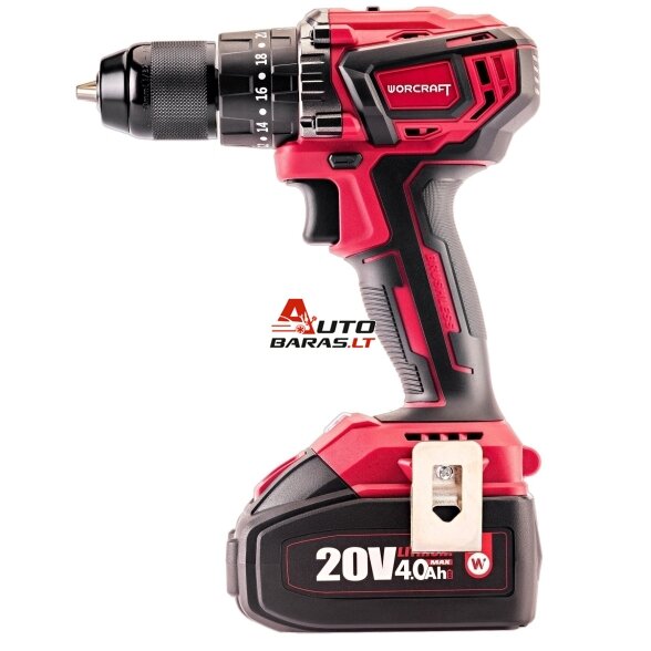 WORCRAFT Akumuliatorinio suktuvo-gręžtuvo ir smūginio suktuvo rinkinys 20V LI-ION (XCUBE dėžė) 4