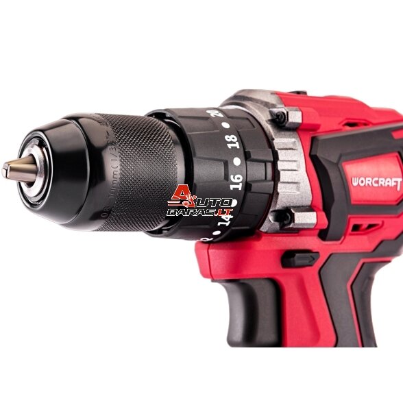 WORCRAFT Akumuliatorinio suktuvo-gręžtuvo ir smūginio suktuvo rinkinys 20V LI-ION (XCUBE dėžė) 6