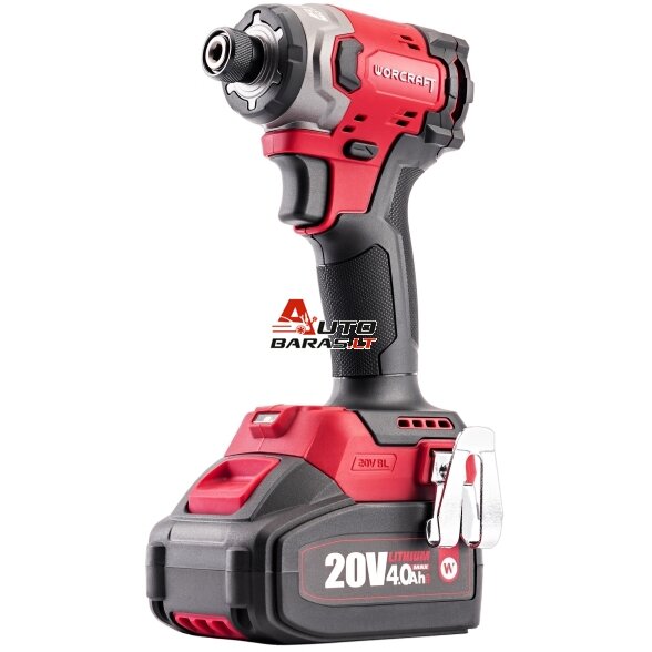 WORCRAFT Akumuliatorinio suktuvo-gręžtuvo ir smūginio suktuvo rinkinys 20V LI-ION (XCUBE dėžė) 8