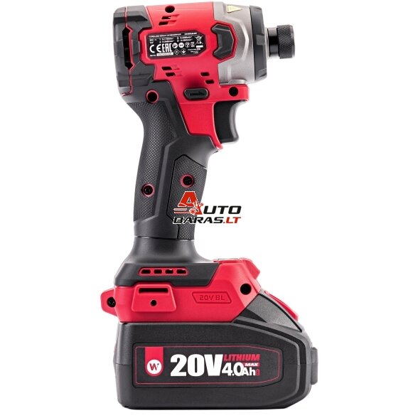 WORCRAFT Akumuliatorinio suktuvo-gręžtuvo ir smūginio suktuvo rinkinys 20V LI-ION (XCUBE dėžė) 11