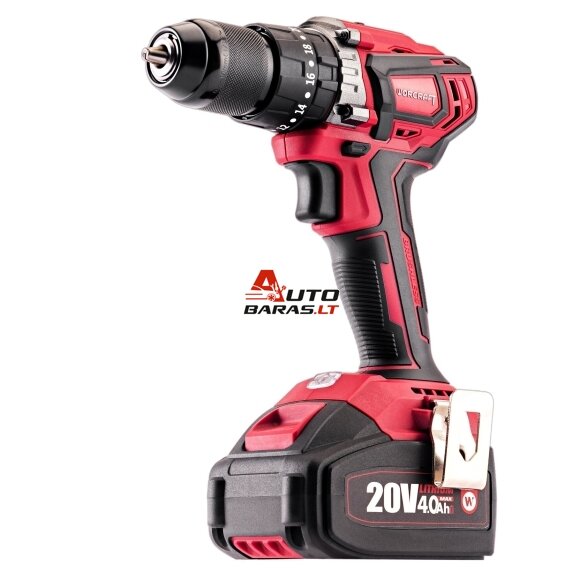 WORCRAFT Akumuliatorinio suktuvo-gręžtuvo ir smūginio suktuvo rinkinys 20V LI-ION (XCUBE dėžė) 2