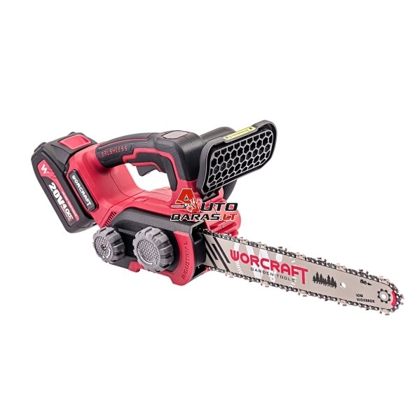 WORCRAFT Akumuliatorinis grandininis pjūklas 20V LI-ION 8