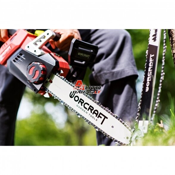 WORCRAFT Akumuliatorinis grandininis pjūklas 40V (20V+20V) LI-ION 8