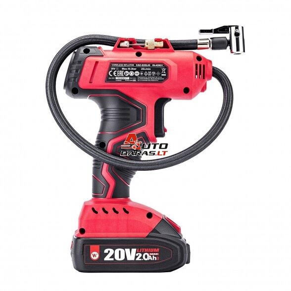WORCRAFT Akumuliatorinis kompresorius 20V LI-ION 6