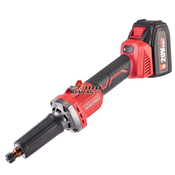 WORCRAFT Akumuliatorinis mini tiesinis šlifuoklis 6mm 20V LI-ION