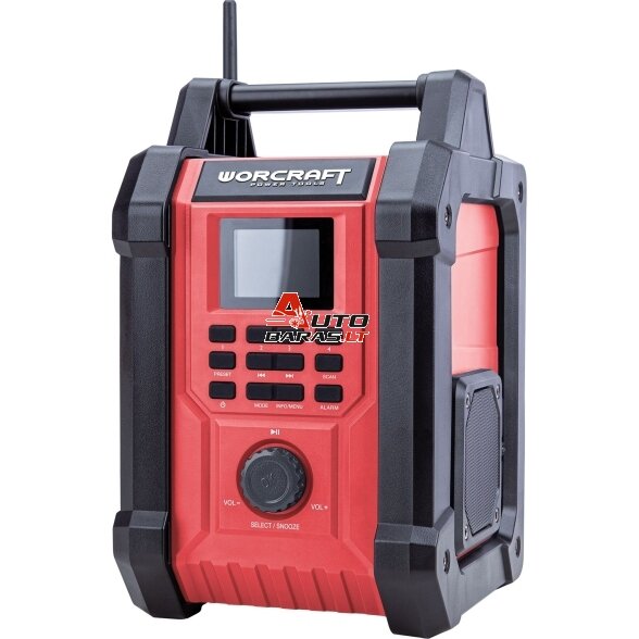 Akumuliatorinis radijas su BT WORCRAFT 20V LI-ION 1