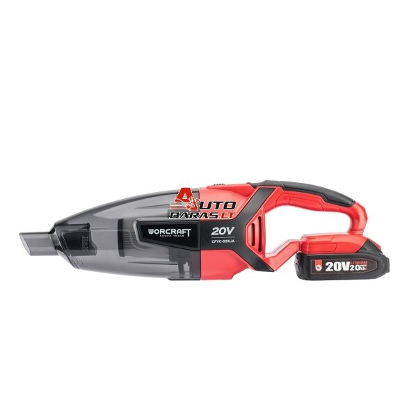 Akumuliatorinis siurblys WORCRAFT 20V LI-ION (Be akumuliatoriaus ir kroviklio) 6