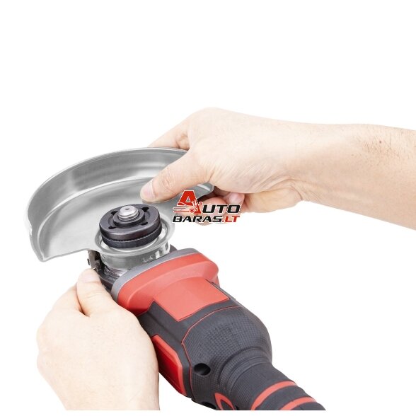 WORCRAFT Akumuliatorinis šlifuoklis kampinis 125mm 20V LI-ION (plastikinė dėžė) 2x4.0ah 3