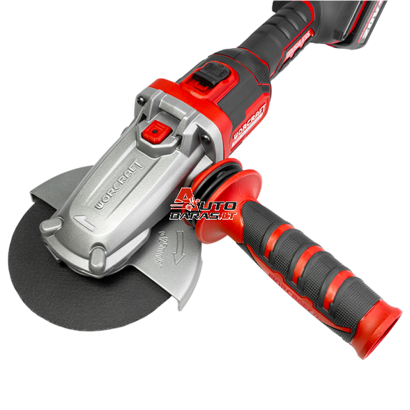 Akumuliatorinis šlifuoklis kampinis (plokščia galva) WORCRAFT 125mm 20V LI-ION (Be akumuliatoriaus ir kroviklio) 3