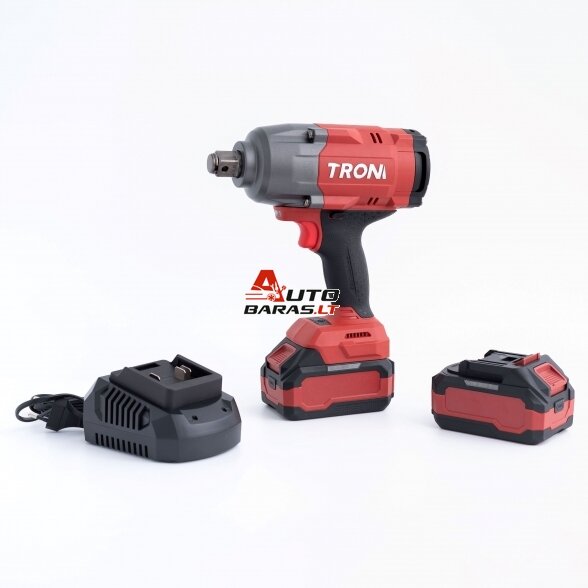 TROM Akumuliatorinis smūginis suktuvas 1/2'' 20V LI-ION 1800nm 2x 6.0ah (Tinka MAKITA 18v akumuliatoriai) 1