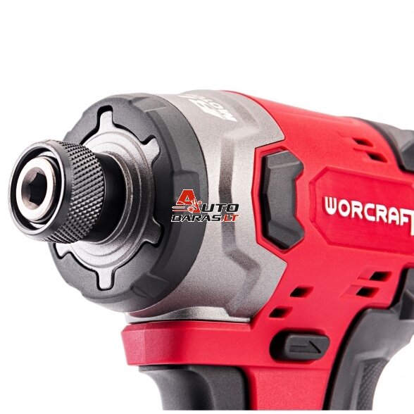 WORCRAFT Akumuliatorinis smūginis suktuvas 1/4'' HEX 20V LI-ION (plastikinė dėžė) 3