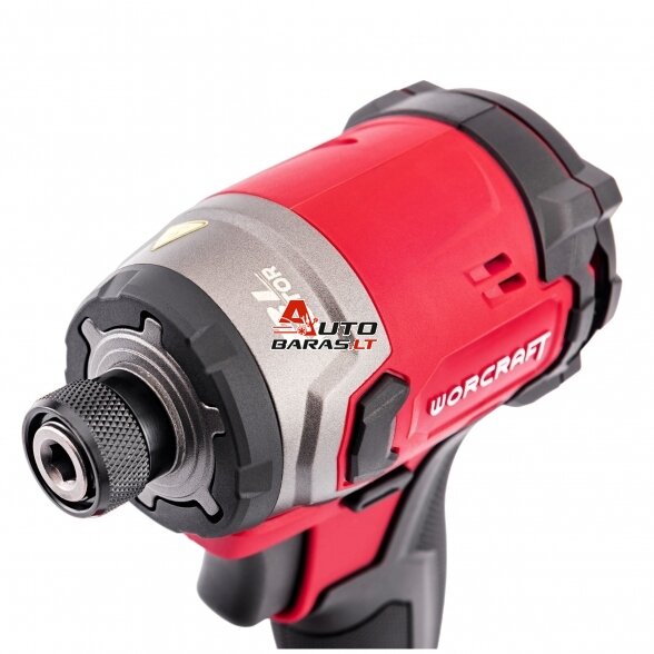 WORCRAFT Akumuliatorinis smūginis suktuvas 1/4'' HEX 20V LI-ION (plastikinė dėžė) 4