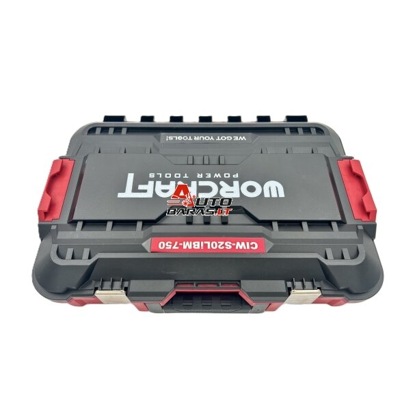 Akumuliatorinis smūginis veržliasukis 1/2'' 750Nm WORCRAFT 20V LI-ION (plastikinė dėžė) 12