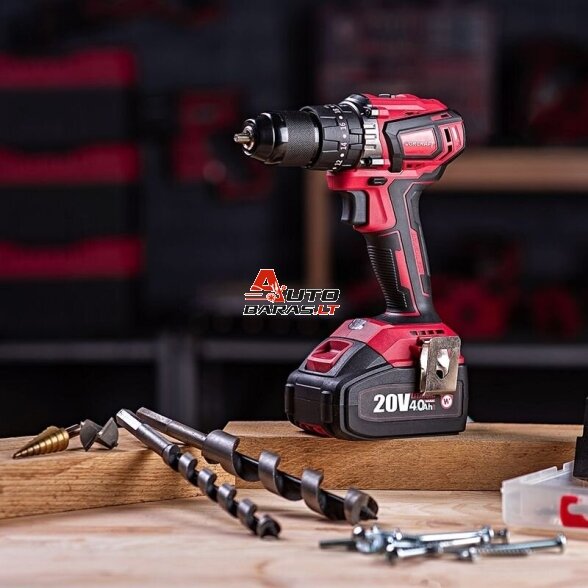 WORCRAFT Akumuliatorinis suktuvas-gręžtuvas 20V LI-ION, 2x2.0Ah (pl.dėž) CHD-S20LiB 17