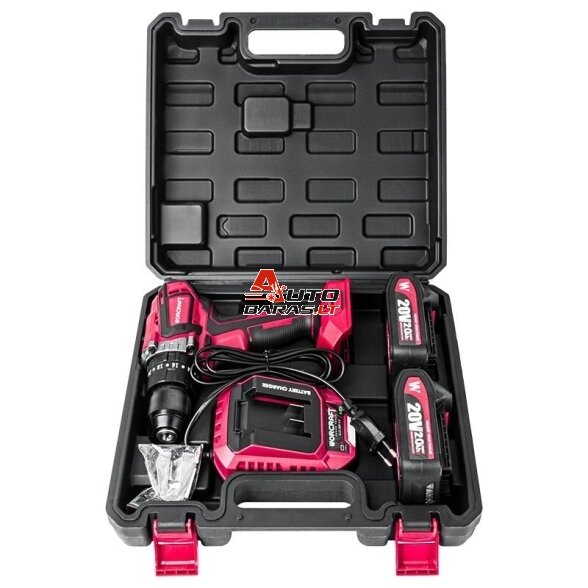 WORCRAFT Akumuliatorinis suktuvas-gręžtuvas 20V LI-ION, 2x2.0Ah (pl.dėž) CHD-S20LiB 15