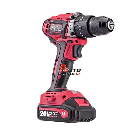 WORCRAFT Akumuliatorinis suktuvas-gręžtuvas 20V LI-ION, 2x2.0Ah (pl.dėž) CHD-S20LiB 4