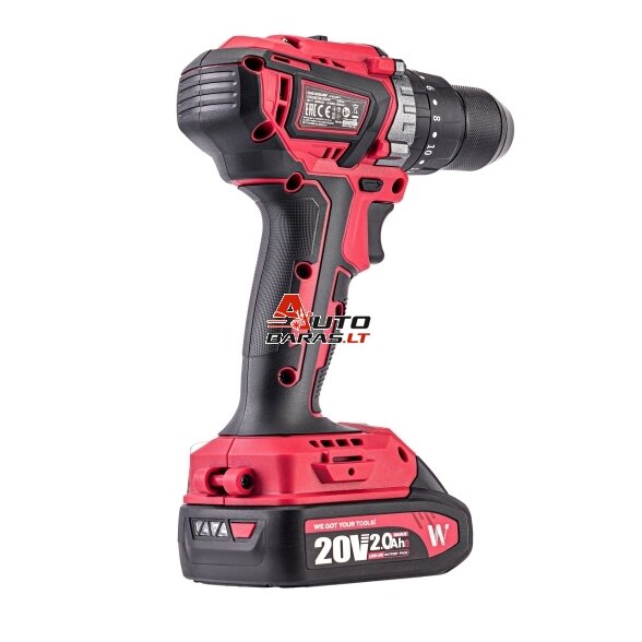 WORCRAFT Akumuliatorinis suktuvas-gręžtuvas 20V LI-ION, 2x2.0Ah (pl.dėž) CHD-S20LiB 5