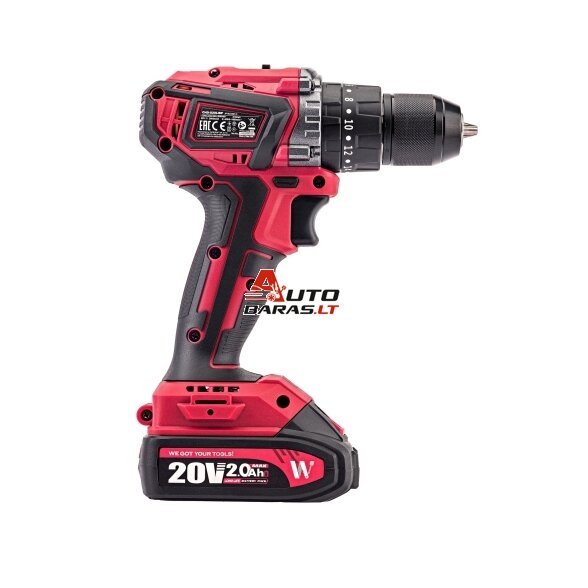 WORCRAFT Akumuliatorinis suktuvas-gręžtuvas 20V LI-ION, 2x2.0Ah (pl.dėž) CHD-S20LiB 7