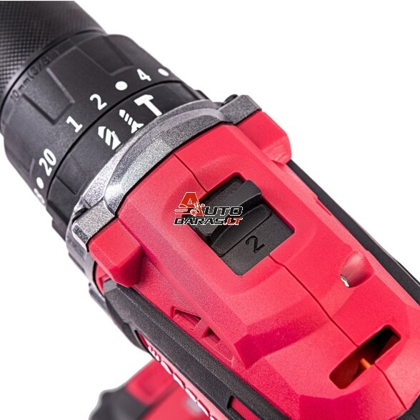 WORCRAFT Akumuliatorinis suktuvas-gręžtuvas 20V LI-ION, 2x2.0Ah (pl.dėž) CHD-S20LiB 10