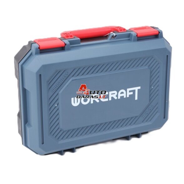 Akumuliatorinis suktuvas-gręžtuvas WORCRAFT su priedais 16.8V LI-ION (pl.dėž.) 8