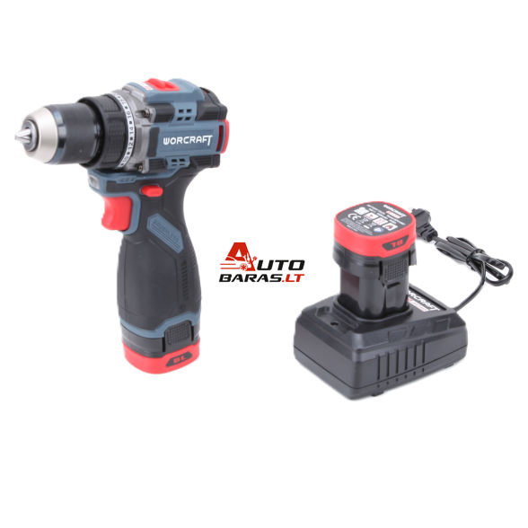 Akumuliatorinis suktuvas-gręžtuvas WORCRAFT su priedais 16.8V LI-ION (pl.dėž.) 3