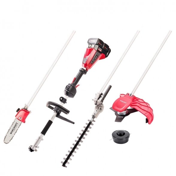 WORCRAFT Akumuliatorinis trimeris 2in1 40V (20V+20V) LI-ION 1