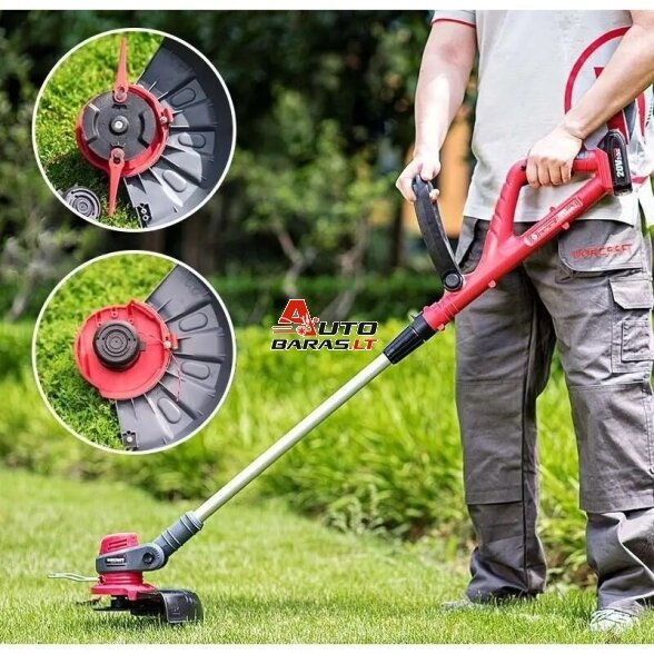 WORCRAFT Akumuliatorinis trimeris su priedais 20V LI-ION 4.0ah 7