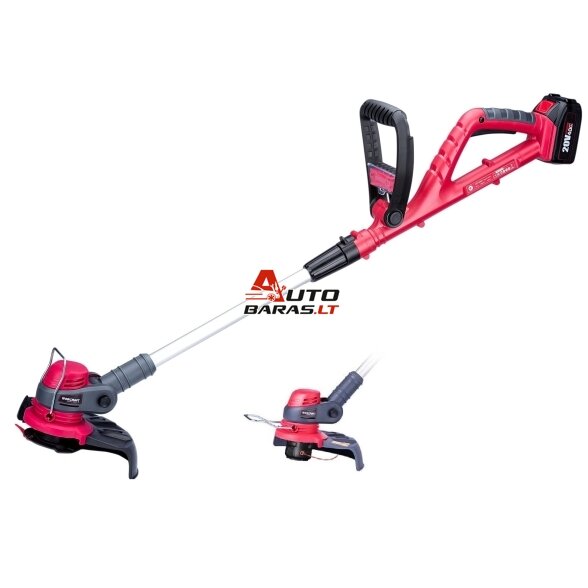 WORCRAFT Akumuliatorinis trimeris su priedais 20V LI-ION 4.0ah