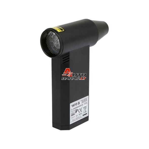 YATO Akumuliatorinis turbo pūstuvas mini 135000 RPM 7.2V LI-ION 7