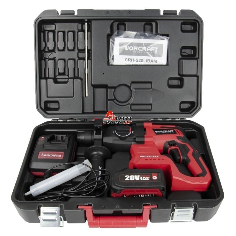 WORCRAFT Akumuliatorinis perforatorius 20V LI-ION, 4.0Ah (plastikinė dėžė) 6